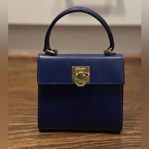 Celine Blue Mini Top Handle Bag